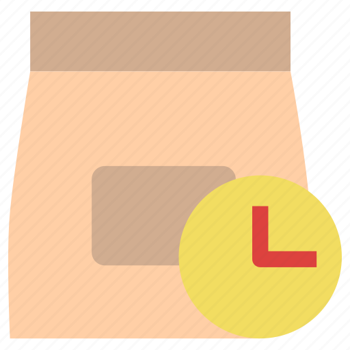Parcel, package, food, delivery, order, time, clock icon - Download on Iconfinder