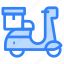 scooter, food, delivery, deliver, vehicle, box 