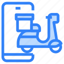 scooter, food, delivery, deliver, vehicle, mobile, order, phone