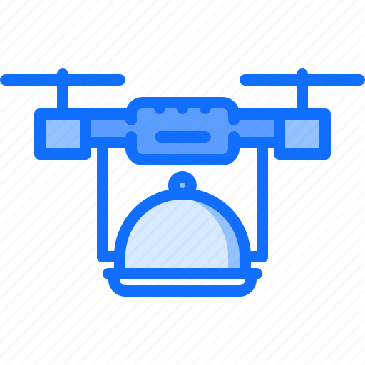Cloche, delivery, drone, eat, food, restaurant icon - Download on Iconfinder
