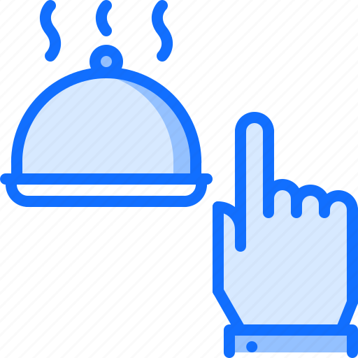 Click, cloche, delivery, eat, food, hand, restaurant icon - Download on Iconfinder