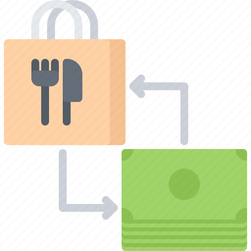 Bag, delivery, eat, food, money, restaurant icon - Download on Iconfinder