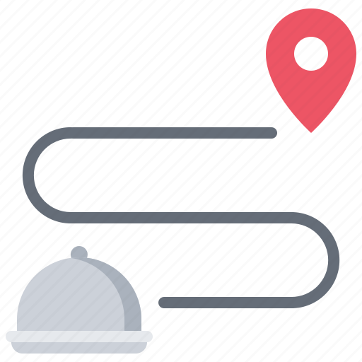 Cloche, delivery, eat, food, location, pin, restaurant icon - Download on Iconfinder