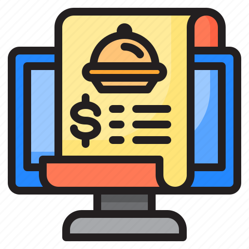 Bill, computer, delivery, food, receipt icon - Download on Iconfinder