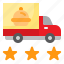 delivery, food, rating, star, truck 