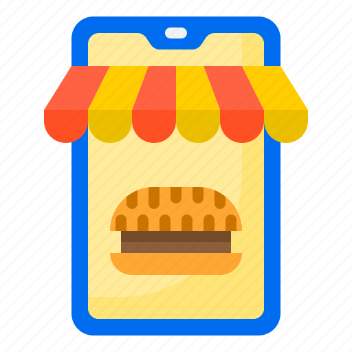 Delivery, food, mobilephone, shop, store icon - Download on Iconfinder