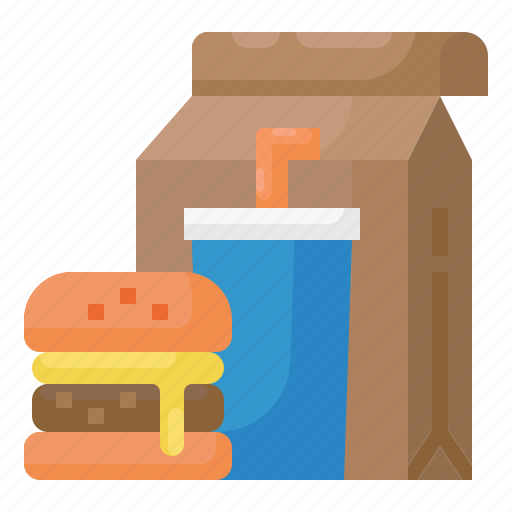 Burger, drink, food, fast, take, away icon - Download on Iconfinder