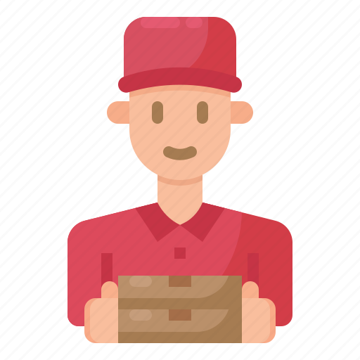 Delivery, man, food, pizza, box icon - Download on Iconfinder