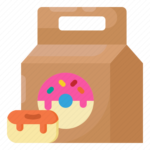 Donut, package, delivery, food, home icon - Download on Iconfinder