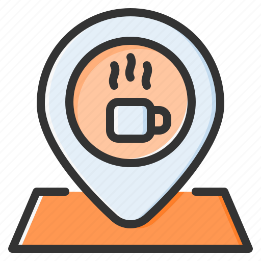 Location, pin, navigation, pointer, cafe, gps, coffe shop icon - Download on Iconfinder