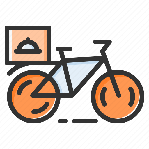 Courier, delivery, restaurant, package, shipping, food delivery, bycicle icon - Download on Iconfinder