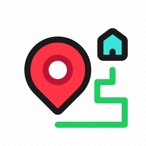 Tracking, map, navigation, destination, delivery, location, route icon - Download on Iconfinder