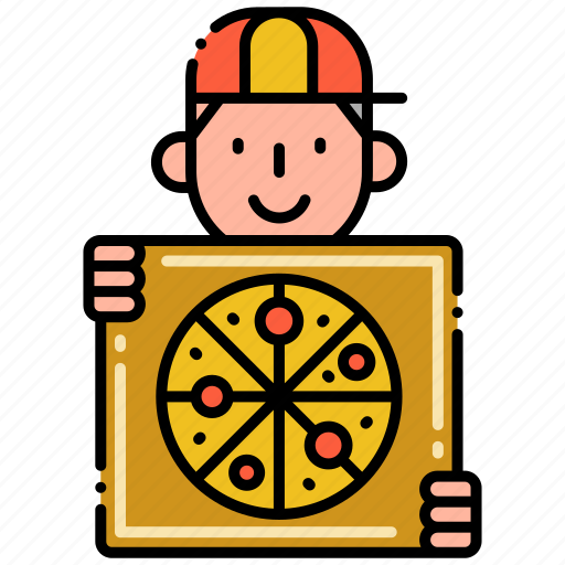 Delivery, food, man, pizza icon - Download on Iconfinder