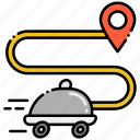 delivery, food, map, navigation