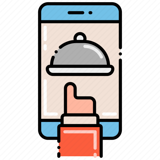 App, by, food, order icon - Download on Iconfinder