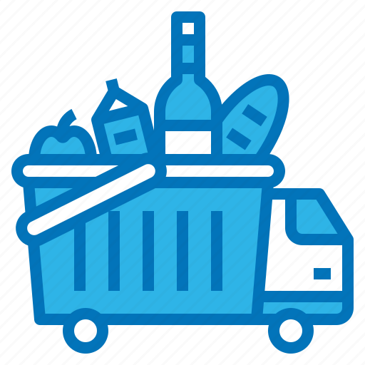 Cart, delivery, food, shopping, truck icon - Download on Iconfinder