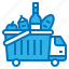 cart, delivery, food, shopping, truck 