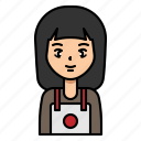 avatar, woman, girl, seller, butcher, barista
