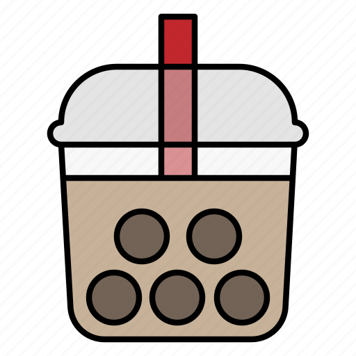 Boba, pearl, milk, tea, drink, beverage icon - Download on Iconfinder