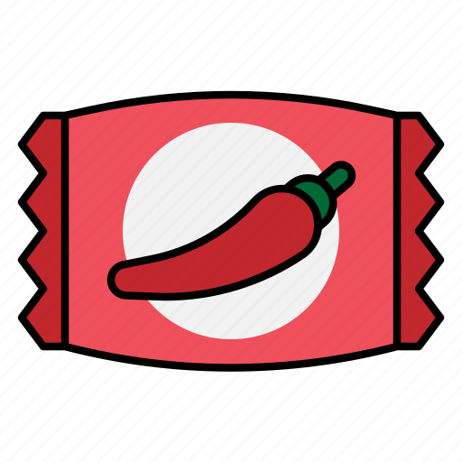 Chili, hot, sauce, spicy, package, packet icon - Download on Iconfinder