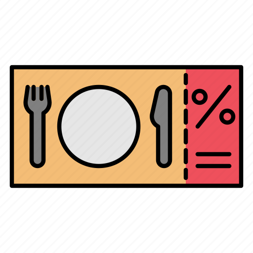 Coupon, discount, voucher, restaurant, dining icon - Download on Iconfinder