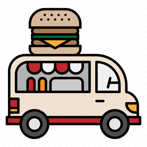 Hamburger, fast, food, truck, delivery, street icon - Download on Iconfinder