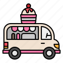 icecream, food, truck, street, delivery