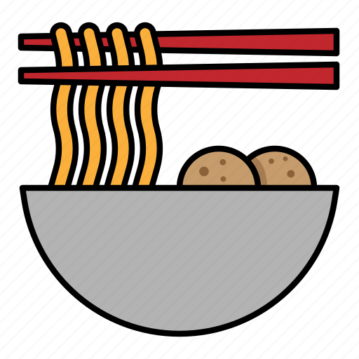Noodle, meat, ball, ramen, japanese, chinese, food icon - Download on Iconfinder