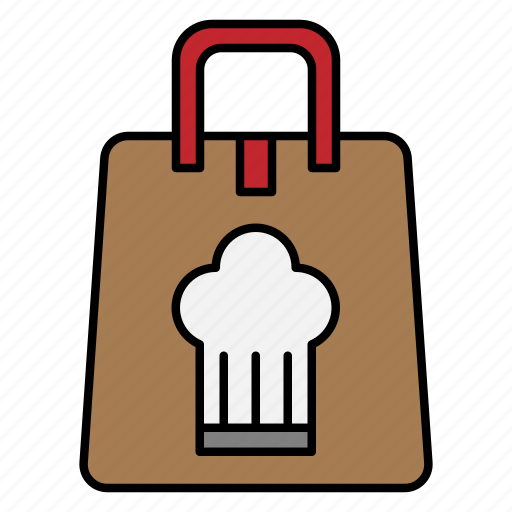 Takeaway, food, bag, package, chef, delivery icon - Download on Iconfinder