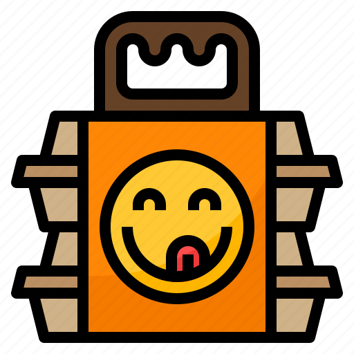 Box, delicious, delivery, food, smiley icon - Download on Iconfinder