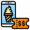 coupon, cream, discount, food, ice, mobile 
