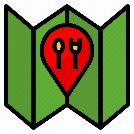 Delivery, food, location, map, restaurant icon - Download on Iconfinder