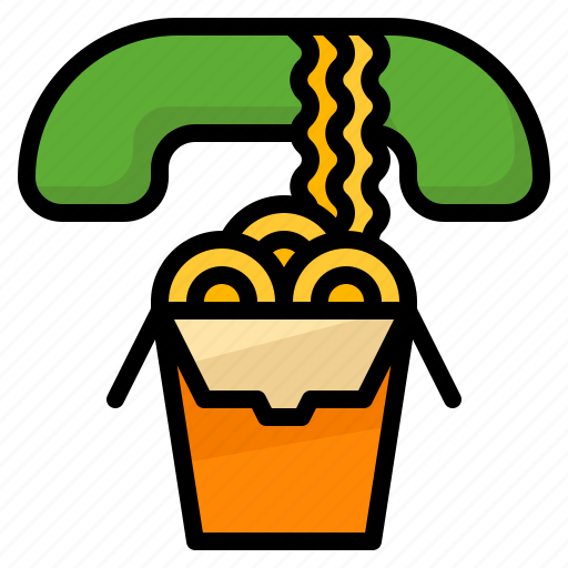 Call, delivery, food, noodle, service icon - Download on Iconfinder