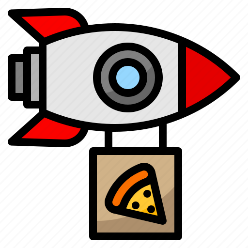 Delivery, fast, food, pizza, rocket icon - Download on Iconfinder