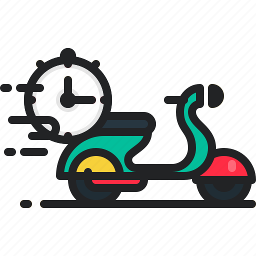 Fast, delivery, transport, motorbike, speed, motorcycle, food icon - Download on Iconfinder