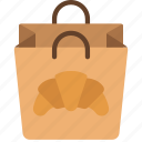 croissant, food, bag, diet, takeout, takeaway