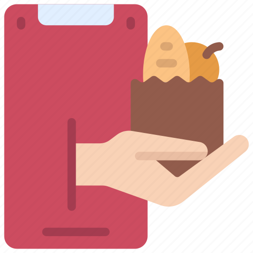 Phone, grocery, shop, diet, takeout, takeaway icon - Download on Iconfinder