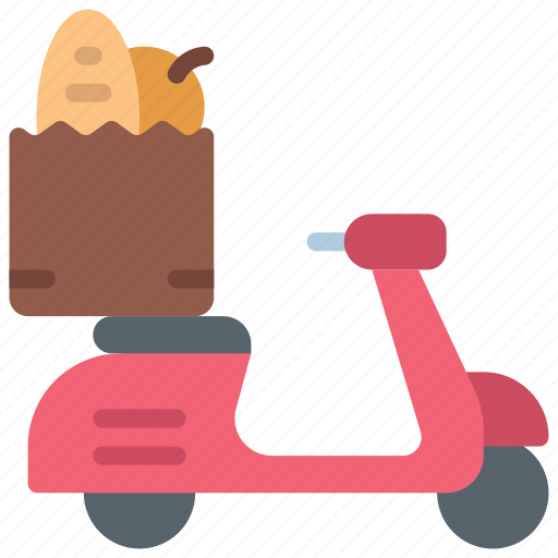 Scooter, grocery, delivery, diet, takeout, takeaway icon - Download on Iconfinder
