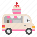icecream, food, truck, street, delivery