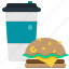 fast, food, hamburger, coffee, drink, beverage, cup, delivery 