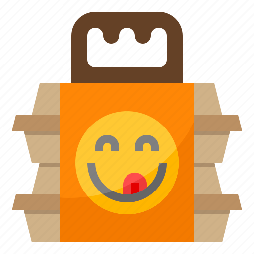 Box, delicious, delivery, food, smiley icon - Download on Iconfinder