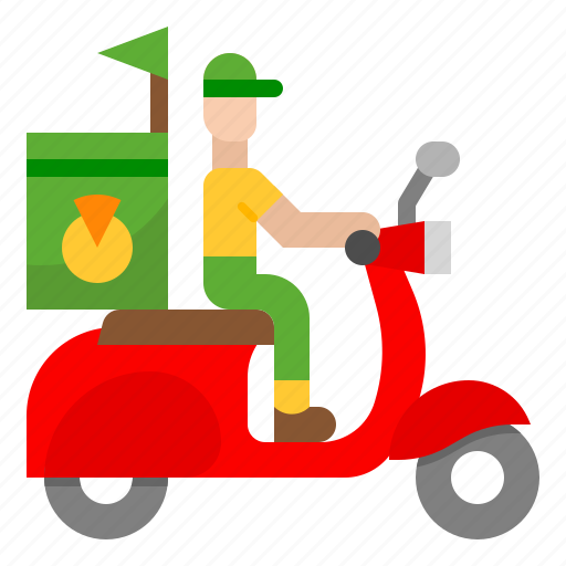 Delivery, food, man, motorcycle icon - Download on Iconfinder