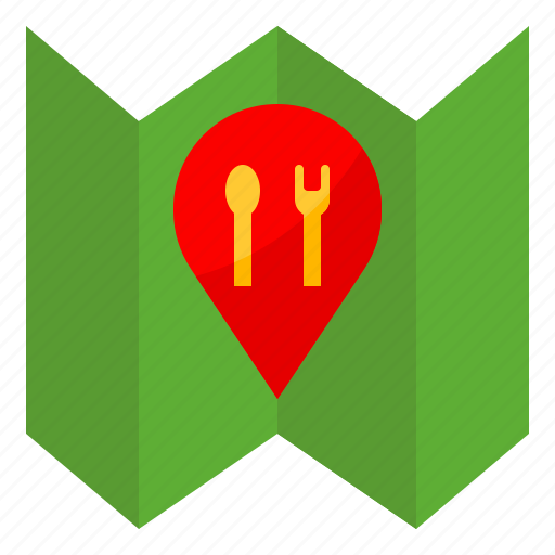 Delivery, food, location, map, restaurant icon - Download on Iconfinder