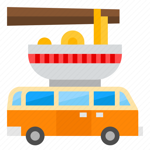 Delivery, food, noodle, ramen, van icon - Download on Iconfinder