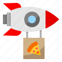 delivery, fast, food, pizza, rocket 