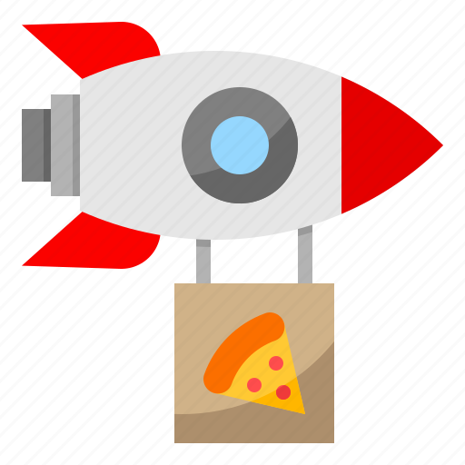 Delivery, fast, food, pizza, rocket icon - Download on Iconfinder