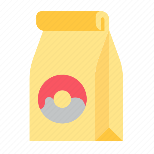Bag, donut, fast, food, package, paper, packaging icon - Download on Iconfinder