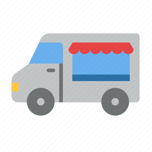 Delivery, food, food delivery, food truck, truck, van, street food icon - Download on Iconfinder