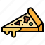 fast, food, italian, pizza, slice 