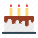 birthday, cake, candles, sweet